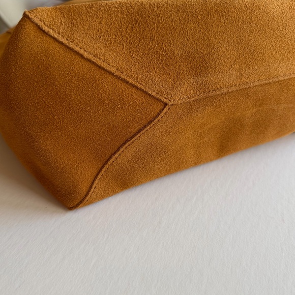 Mark & Graham Boho Suede Camel Brown Large Slouchy Hobo Tote Bag - Picture 4 of 15